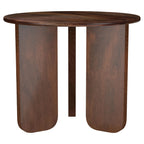 Columbo Brown Wood Round End Table