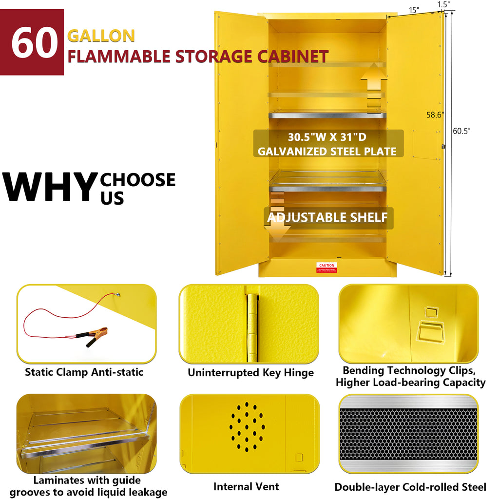 60 Gal Flammable Safety Cabinet