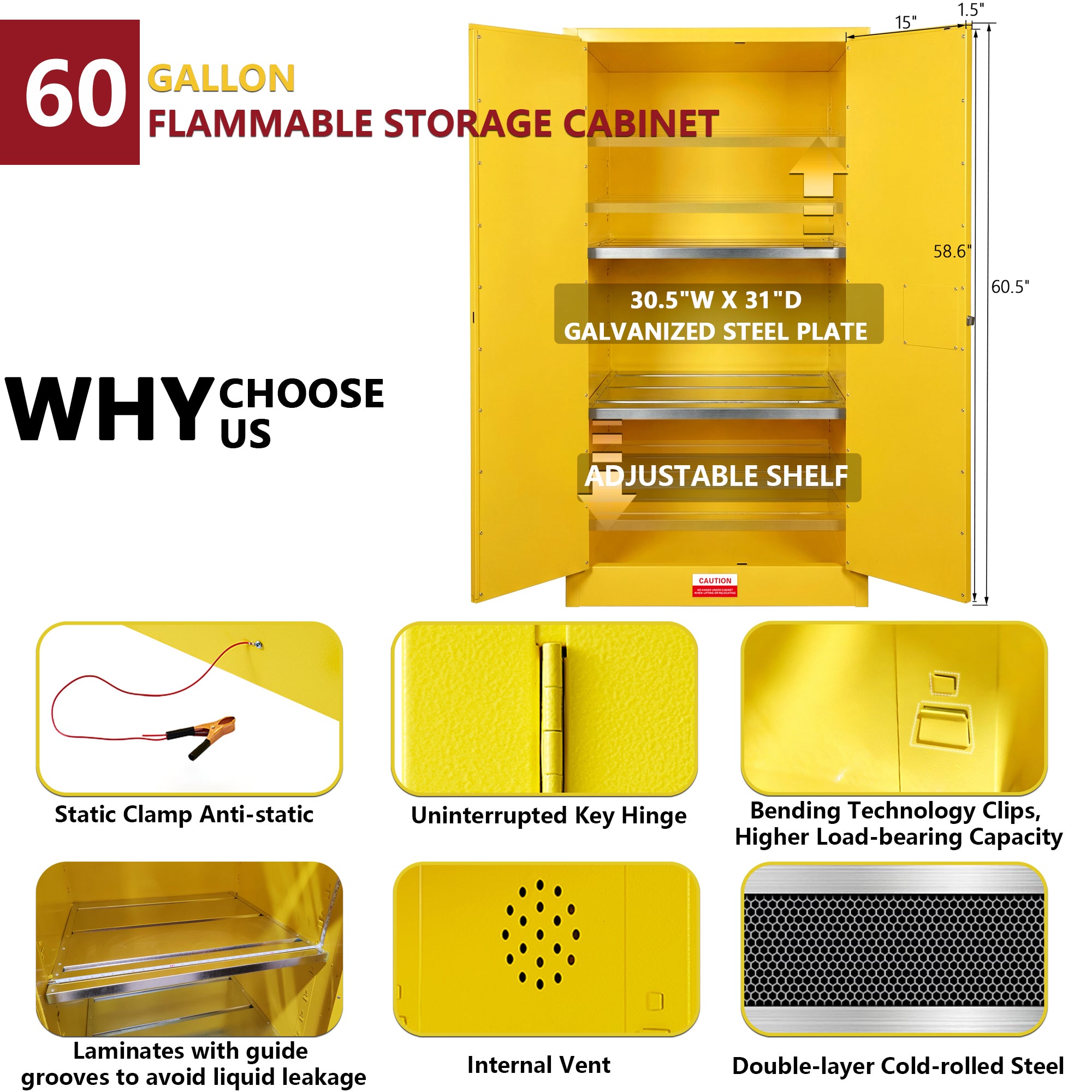 60 Gal Flammable Safety Cabinet