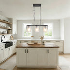 Minimalist 3-Light Linear Chandelier