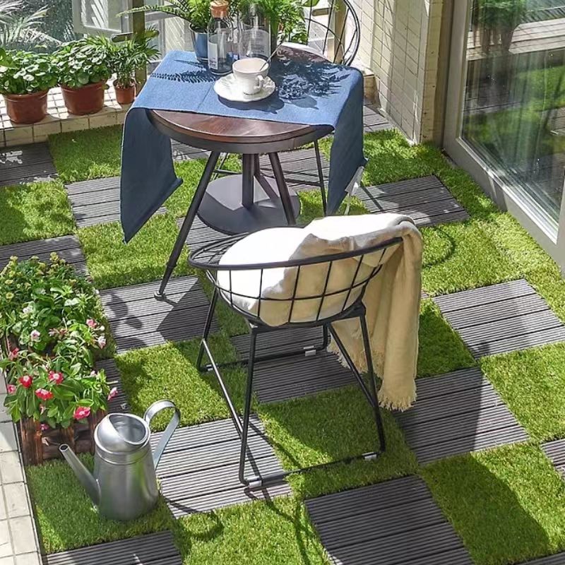 Artificial Lawn 36pcs Interlocking Artificial Grass Tiles