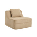 Armless Sofa W/Pillow Corduroy - Camel