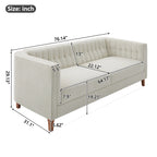 Modern 3-Seater Sofa 76" Upholstered Couch
