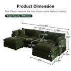 U-Shaped Sectional Sofa w/Reversible Footrest