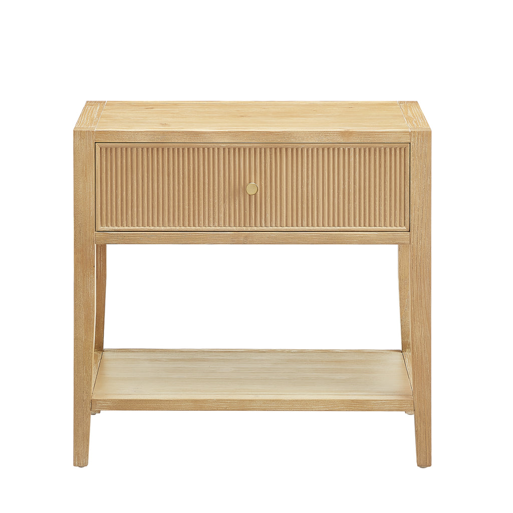 Fleur Natural 1-Drawer Nightstand