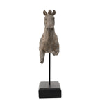14" Antique Horse Statue On Stand
