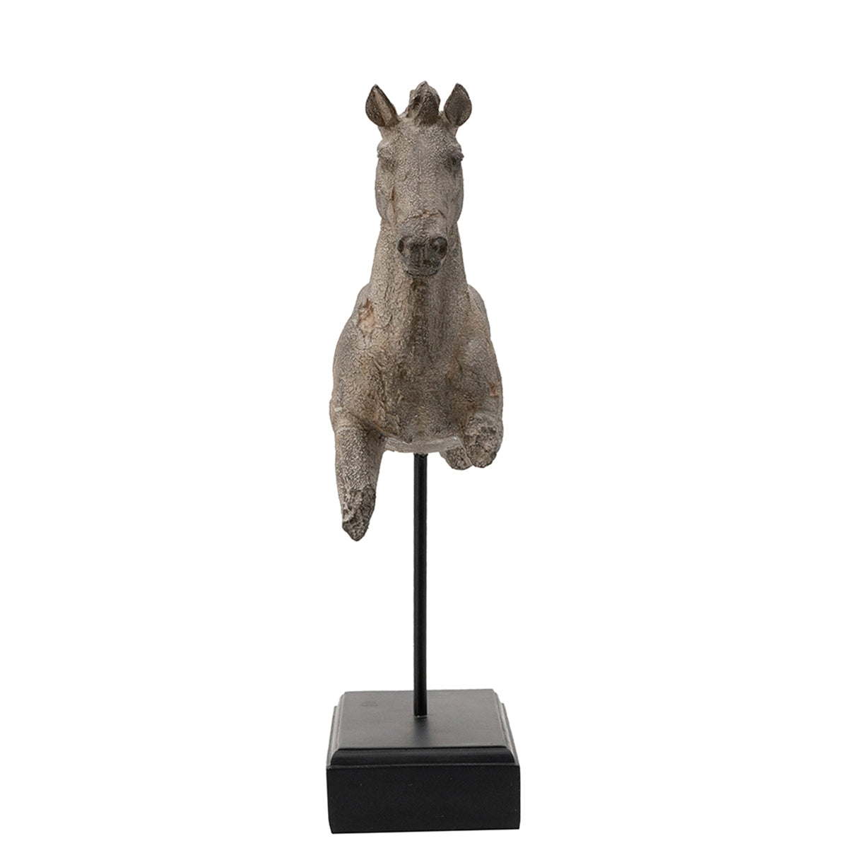 14" Antique Horse Statue On Stand