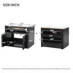 24" Wall Mounted Modern Bathroom Vanity with Soft-Close Hinges