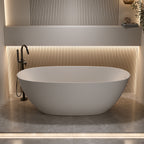 69'' Freestanding Bathtub Resin Stone Soaking Bathtub