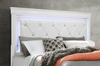 Shaker Bed with Tufted Headboard