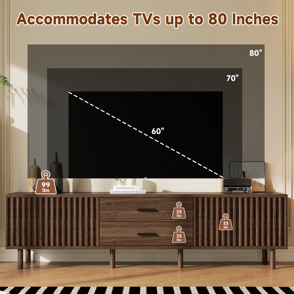 70 Inch Modern TV Stand for Living Room