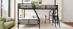 Twin over Full Bunk Bed with Loft Bed and Desk