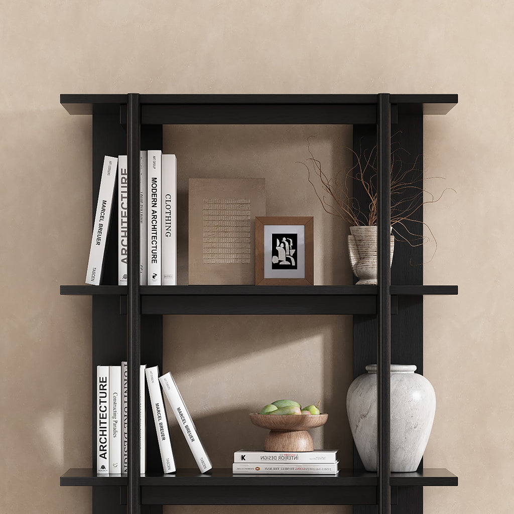 4-Tier Wooden Open Bookcase