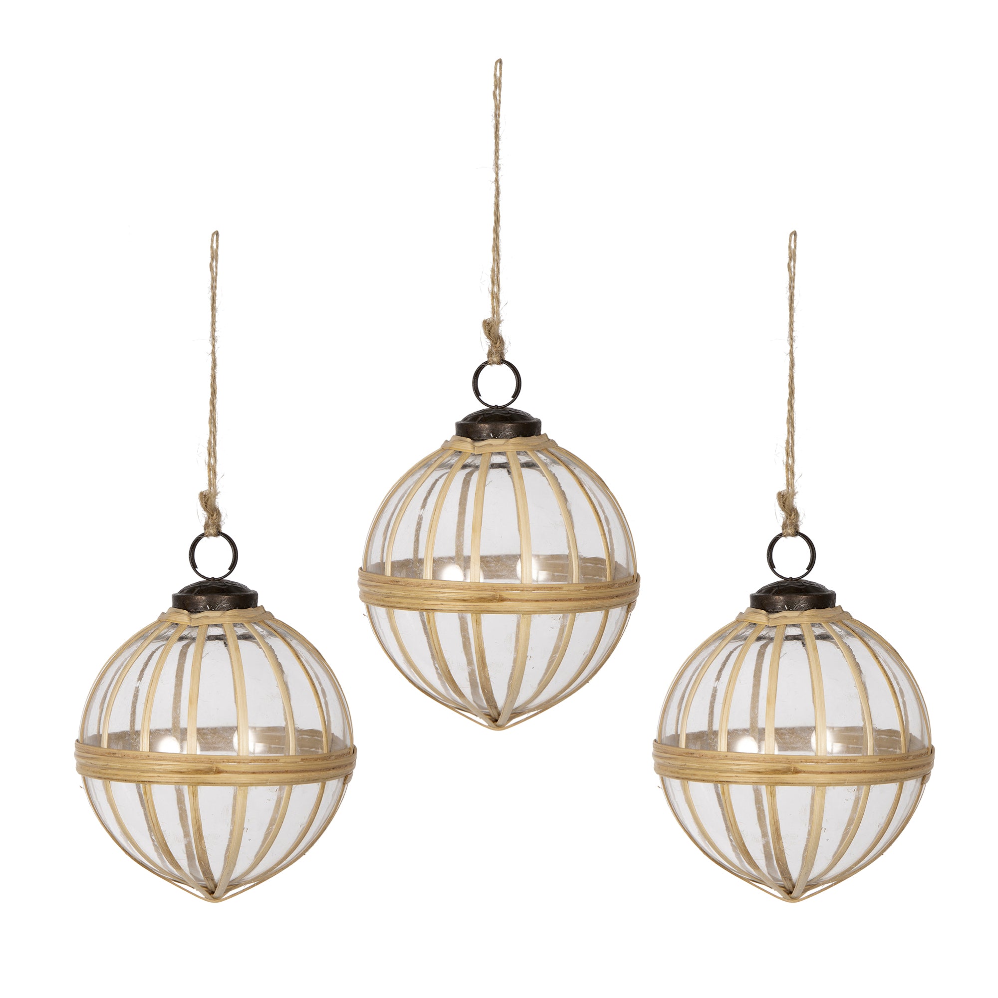 D3.9" X-Mas Hanging Ornament Set of 3