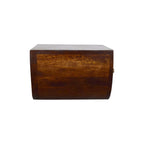 Solid Wood Chestnut Crescent Floating Nightstand, 1-Drawer
