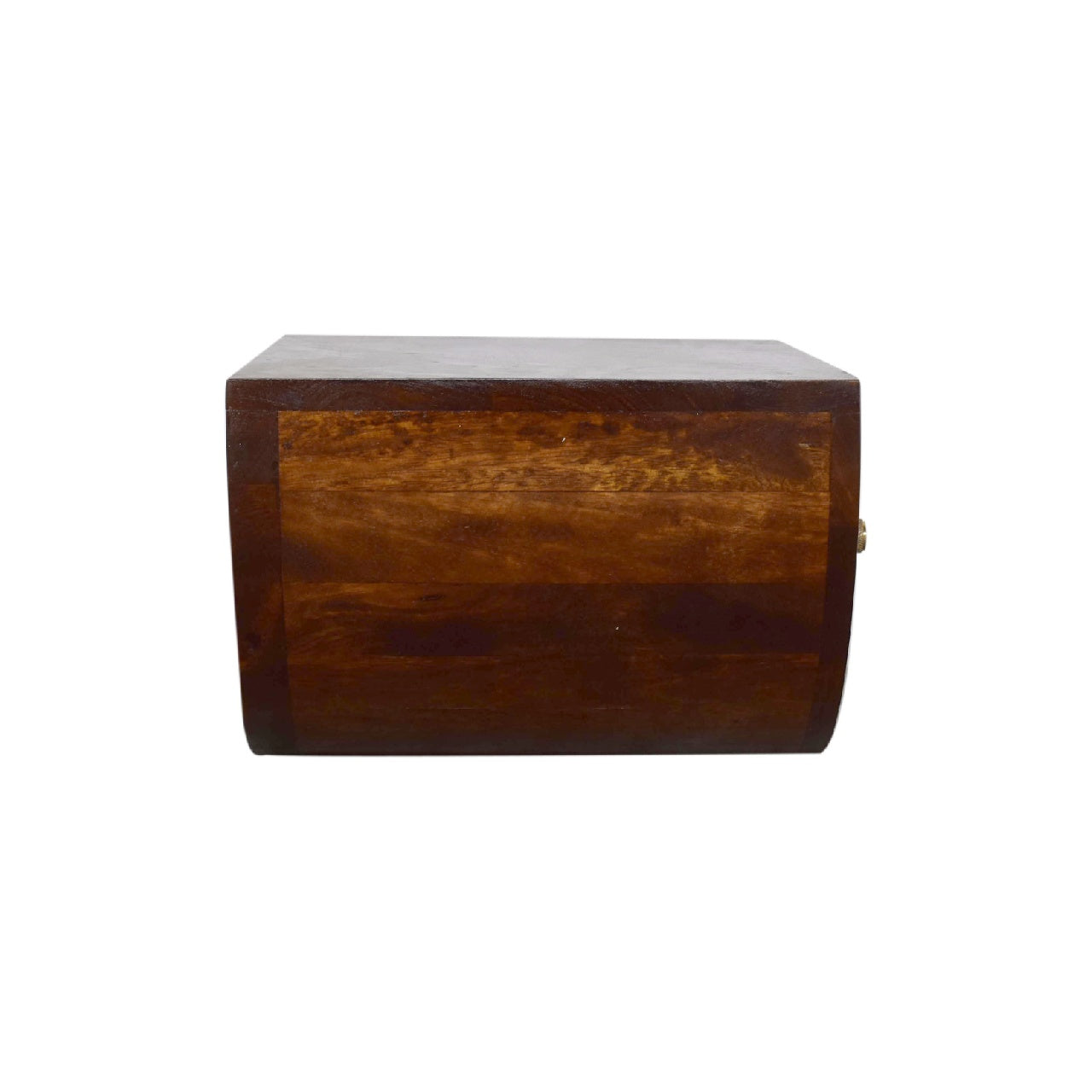 Solid Wood Chestnut Crescent Floating Nightstand, 1-Drawer