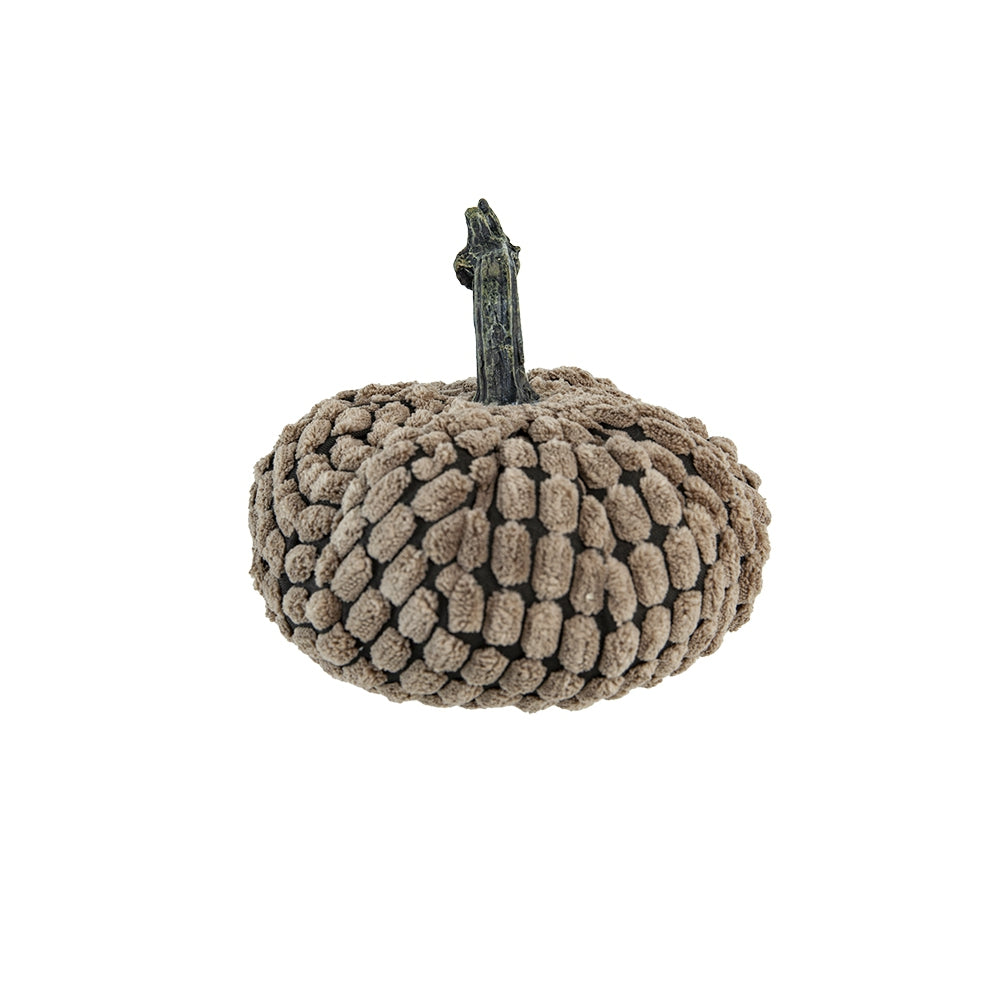 Set of 3 Chenille Weighted Pumpkins - Dark