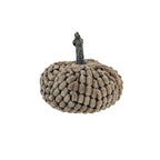 Set of 3 Chenille Weighted Pumpkins - Dark