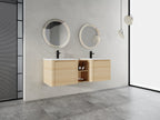 60'' Wall-Mounted Bathroom Vanity
