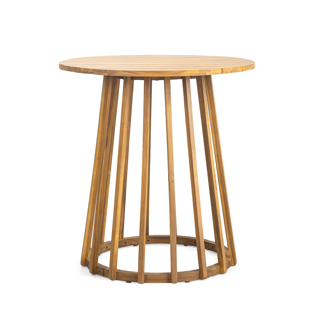 Outdoor 3-Piece Acacia Wood Dining Set