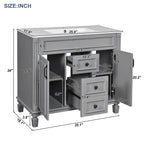 36" Bathroom Vanity with Top Sink