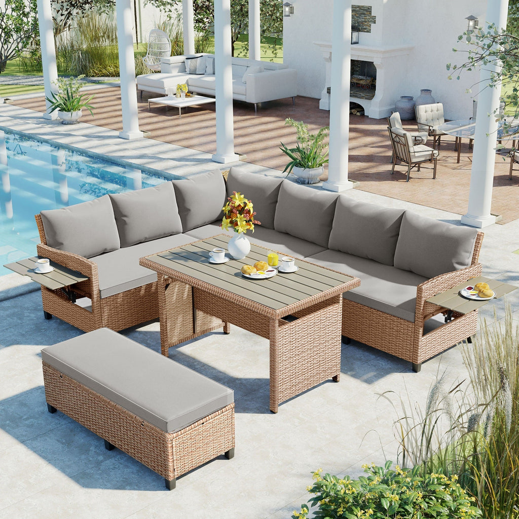 Tomax 5-Piece Outdoor Patio Rattan Sofa Set