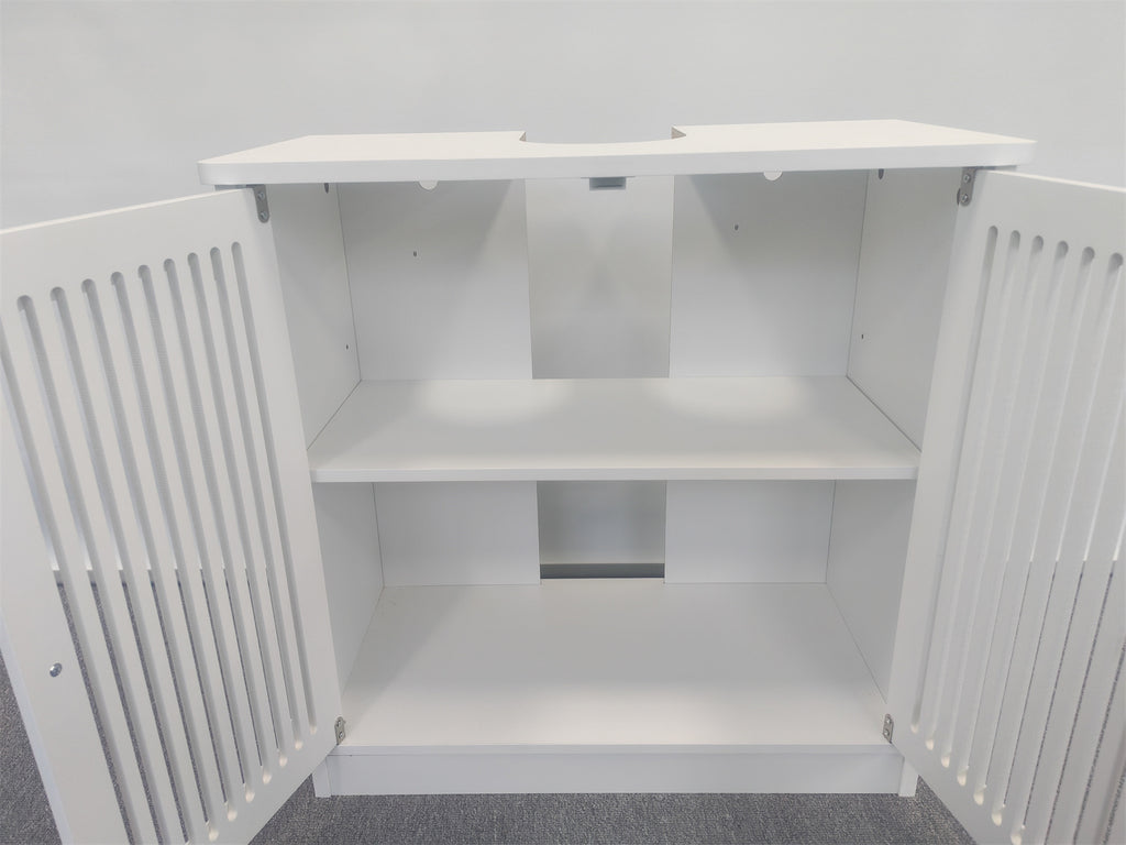 Louvered Double-Door Floor-Standing Bathroom Vanity