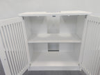 Louvered Double-Door Floor-Standing Bathroom Vanity