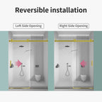 56-60" W * 76" H Frameless Shower Doors