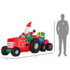 Inflatable Santa on Driving Trailer with Gift Load