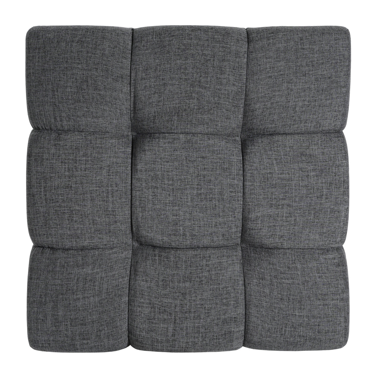 Modern Upholstered Deep Biscuit-style Tufted Ottoman