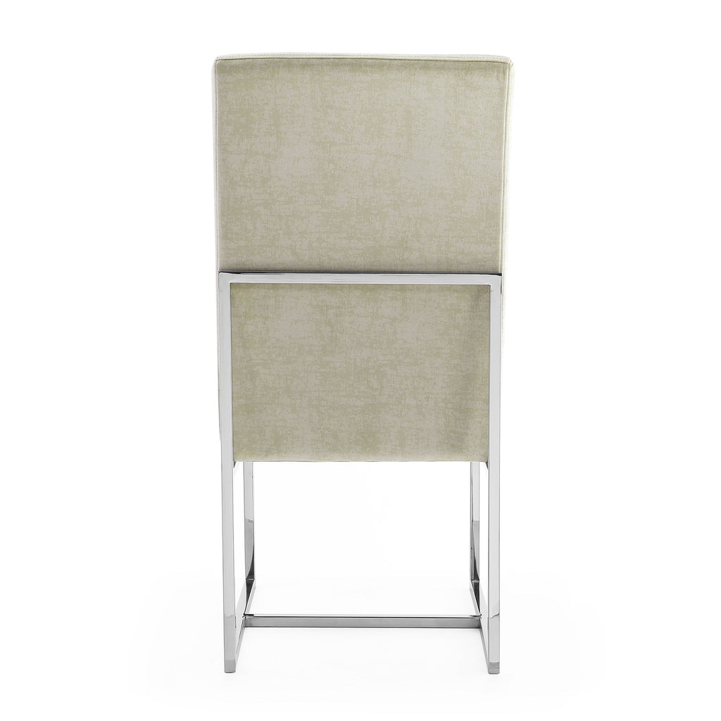 Element Metal Velvet Dining Chair in Champagne