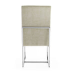 Element Metal Velvet Dining Chair in Champagne