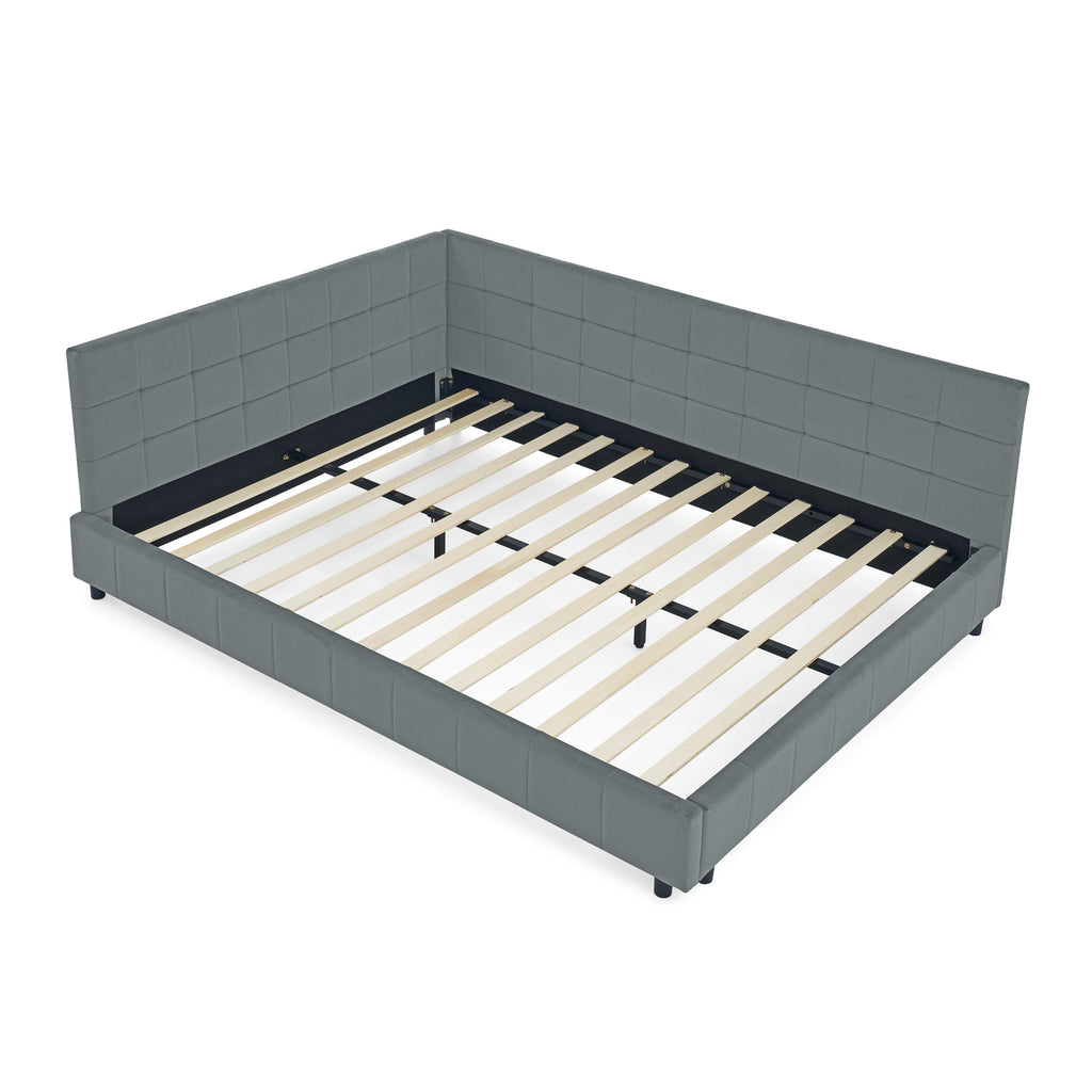 Queen Size Upholstered Tufted Bed Frame