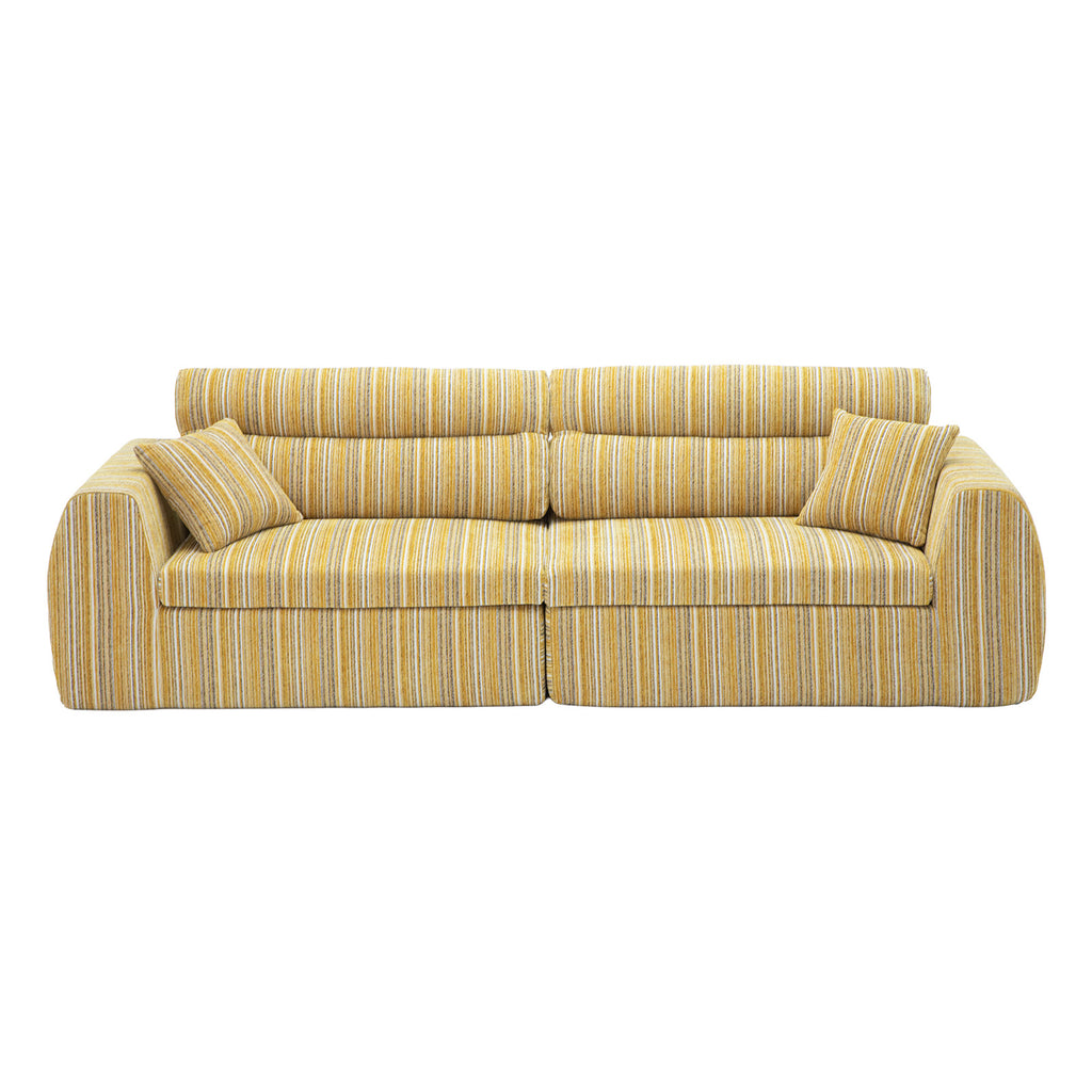 Woven Chenille Striped Compression Sofa