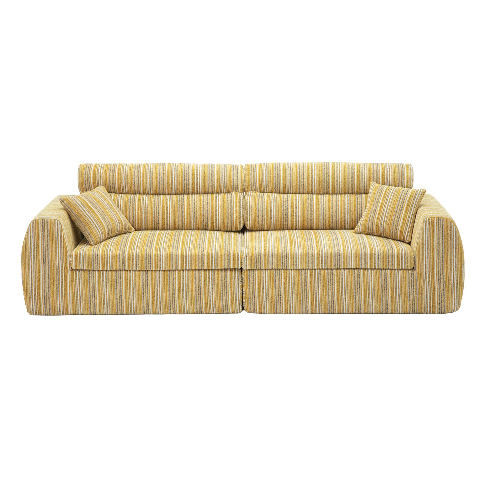 Woven Chenille Striped Compression Sofa