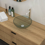 Bathroom Artistic Tempered Glass Vessel Sink