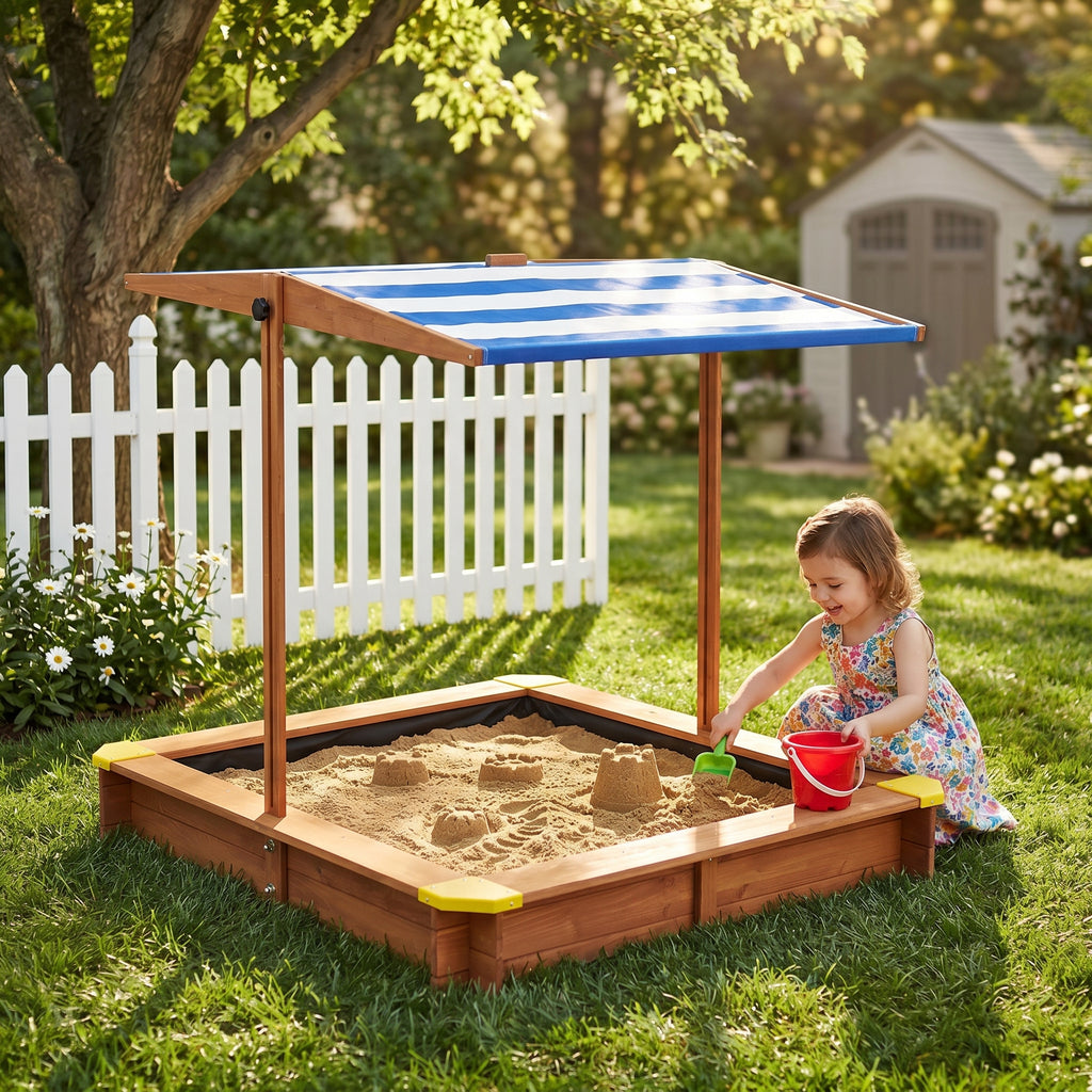 Kids Sandbox with Cover - 46" Wooden