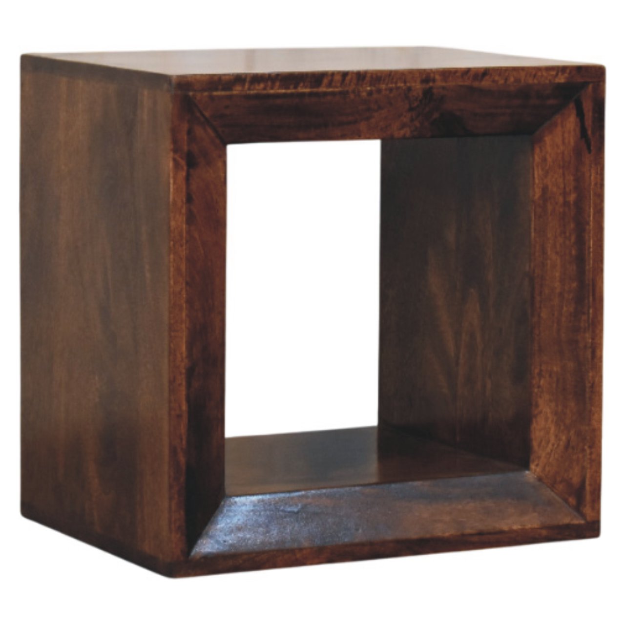 Solid Wood Solis California Side Table With Open Storage