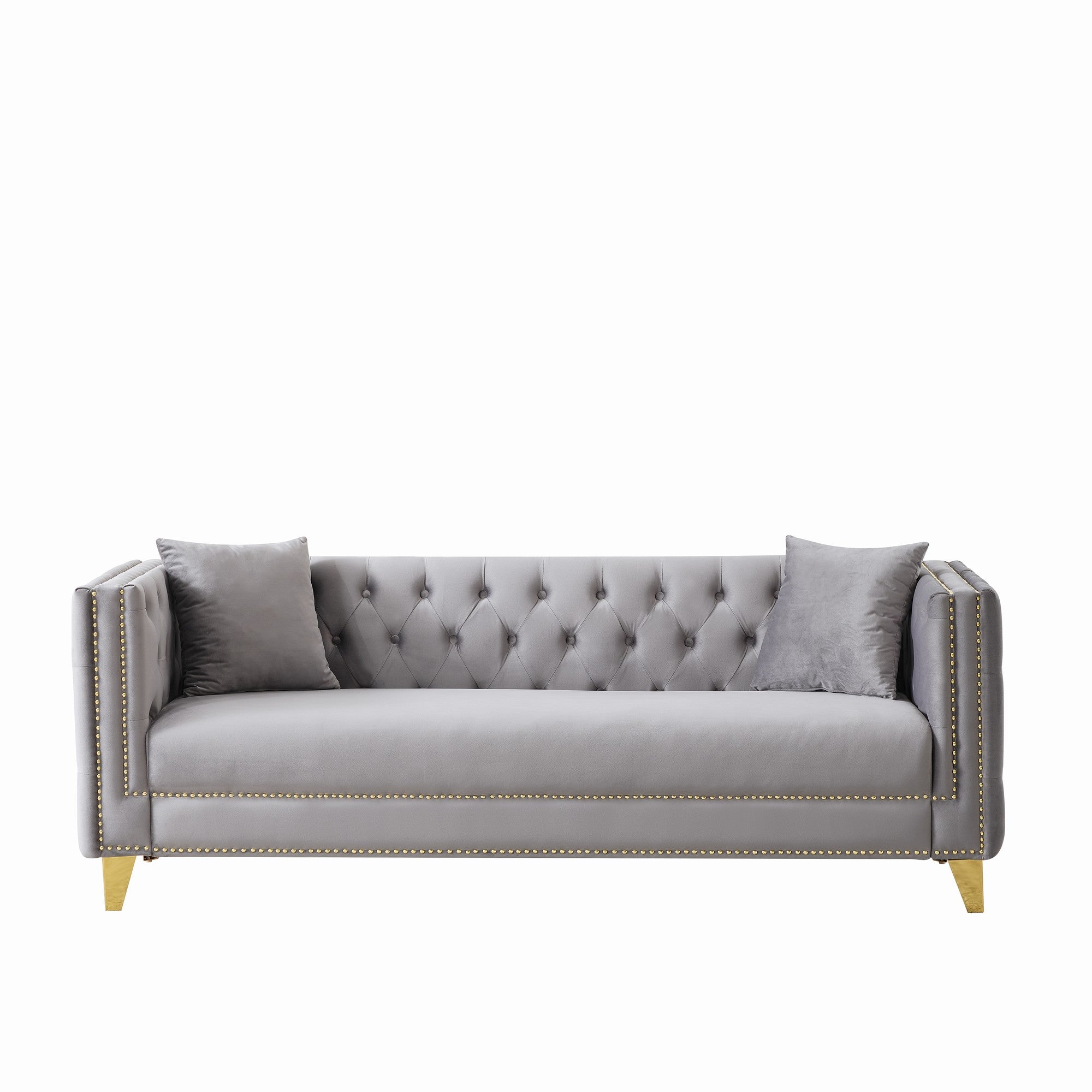 80" Chesterfield Velvet Sofa