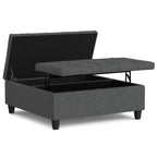 Harrison 40 Inch Wide Large Square Coffee Table Storage Ottoman
