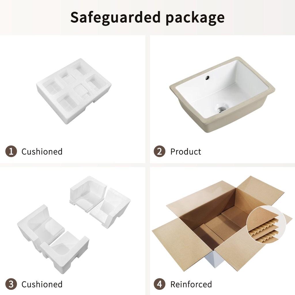 16 Inch Rectangle Undermount Bathroom Sink