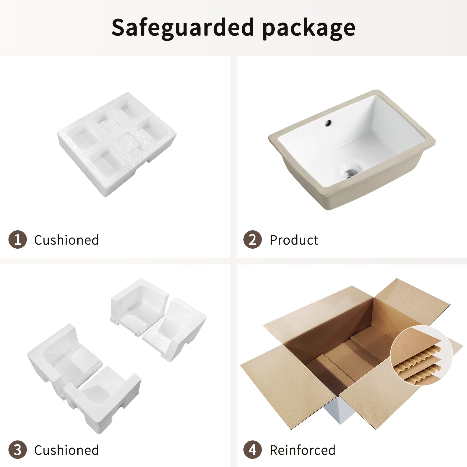 16 Inch Rectangle Undermount Bathroom Sink