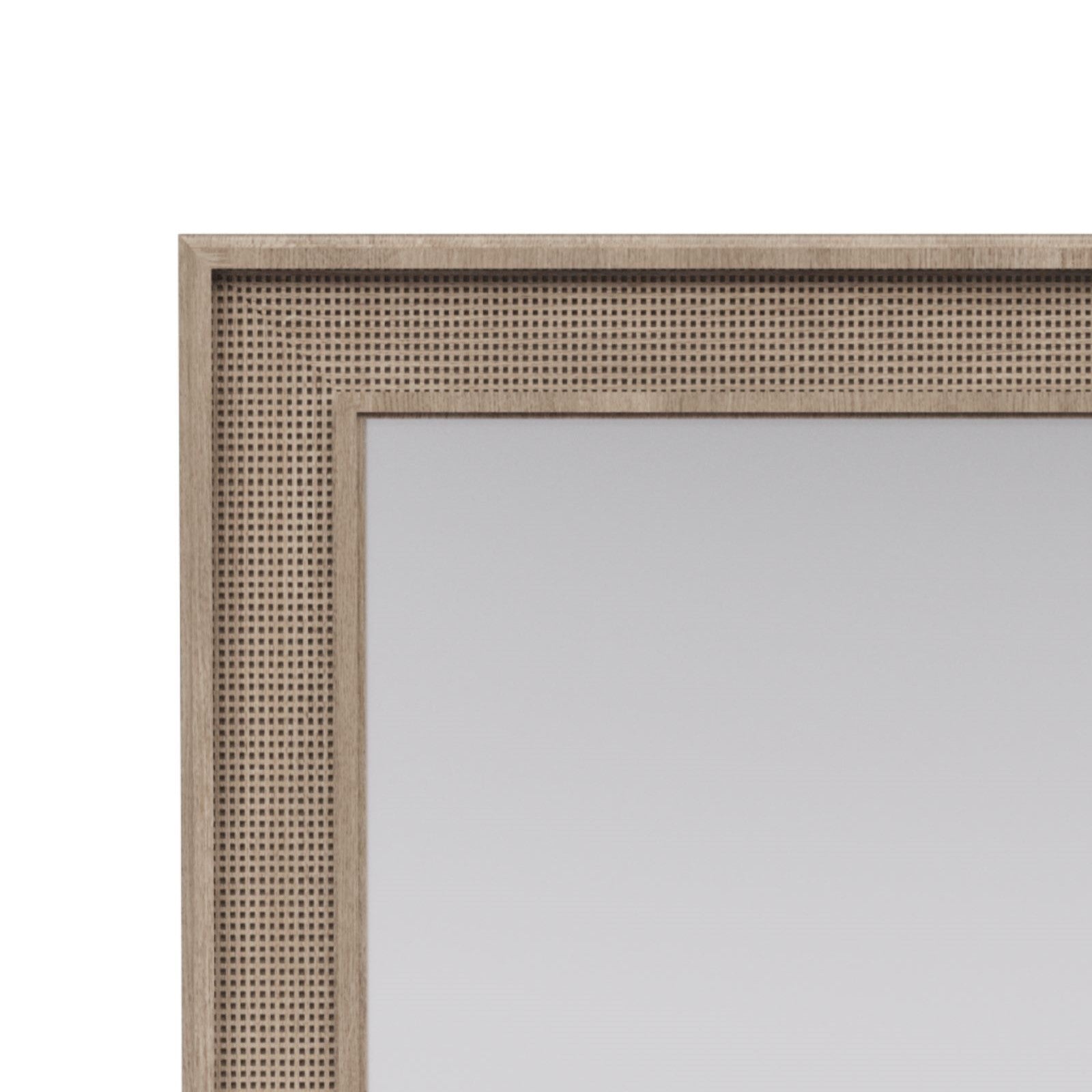 Sand Colored Cane Mirror