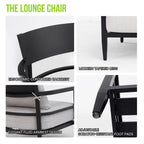 3PC Outdoor Aluminum Patio Chat Set
