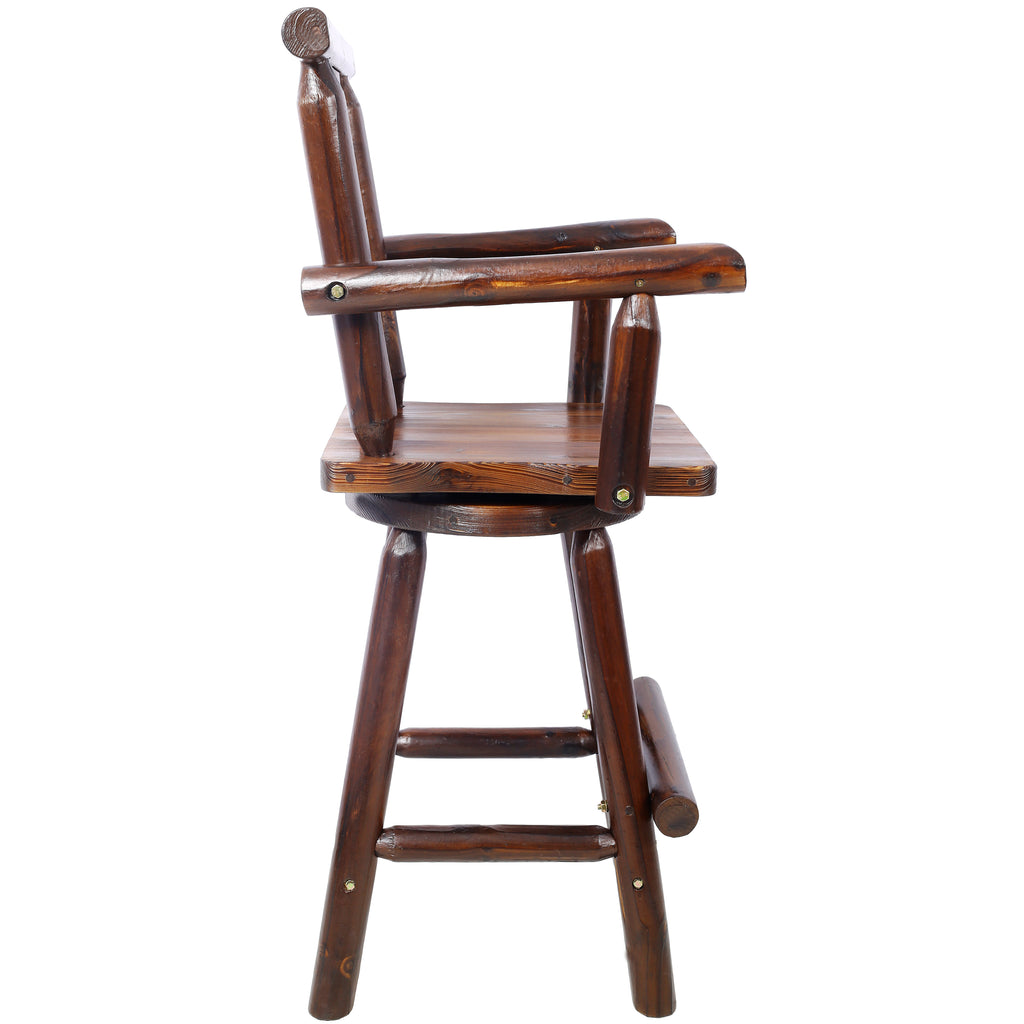 Rustic Bar Stool - Fir Wood Construction