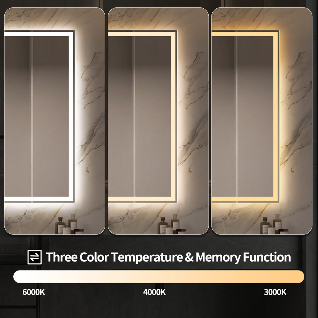 48 In. x 24 In. LED Bathroom Vanity Wall Mirror