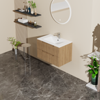 30" Wall Mounted Bathroom Vanity with Sink Combo