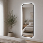 65" x 24" Oversized Backlit Rectangular LED Full Length Mirror
