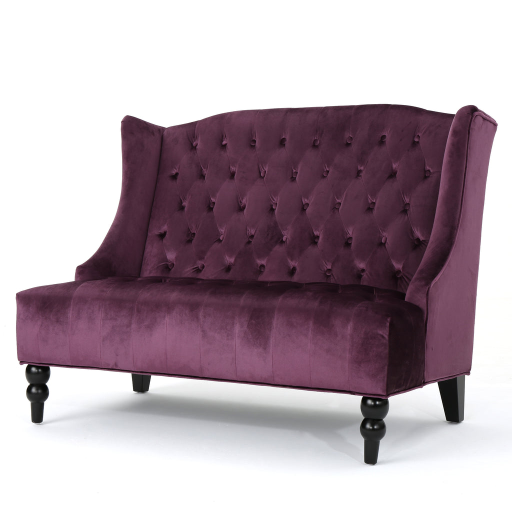 Modern Glam Velvet Loveseat